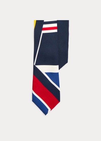 Laços Ralph Lauren Geometric-Print Silk Homem 73061-RQDY